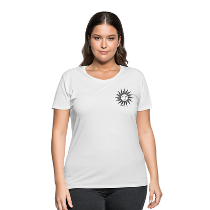 SUN&amp; MOON Women’s Curvy T-Shirt - white