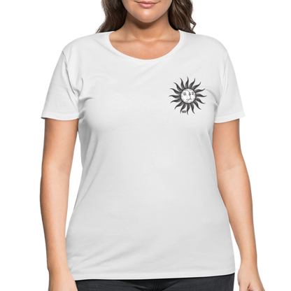 SUN&amp; MOON Women’s Curvy T-Shirt - white