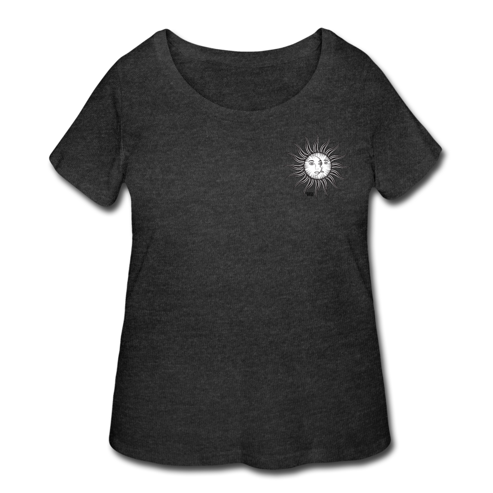 SUN&amp; MOON Women’s Curvy T-Shirt - deep heather