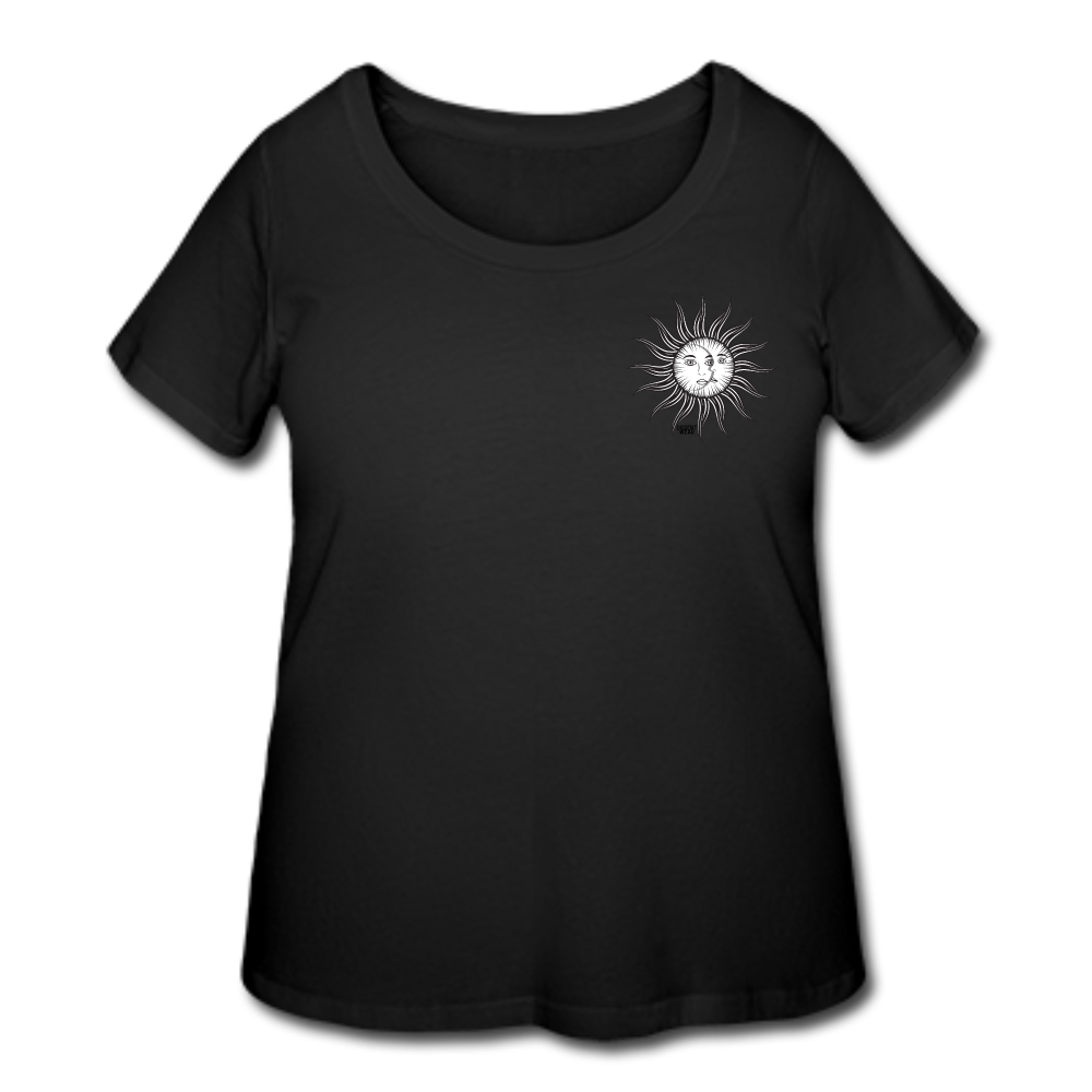 SUN&amp; MOON Women’s Curvy T-Shirt - black