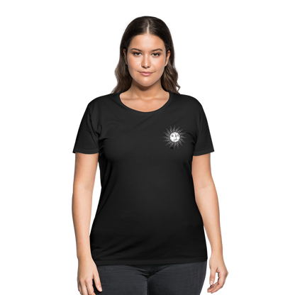 SUN&amp; MOON Women’s Curvy T-Shirt - black