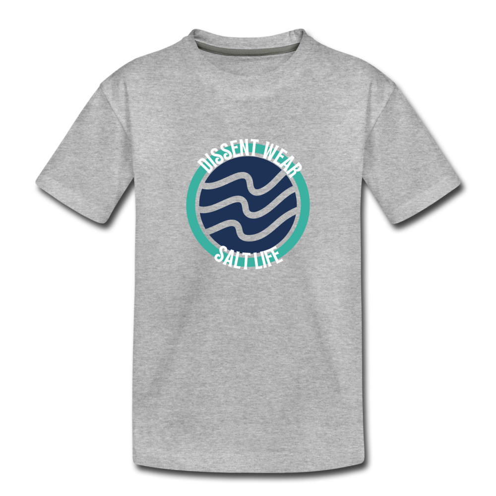 SALT LIFE WAVES TODDLER TEE - heather gray