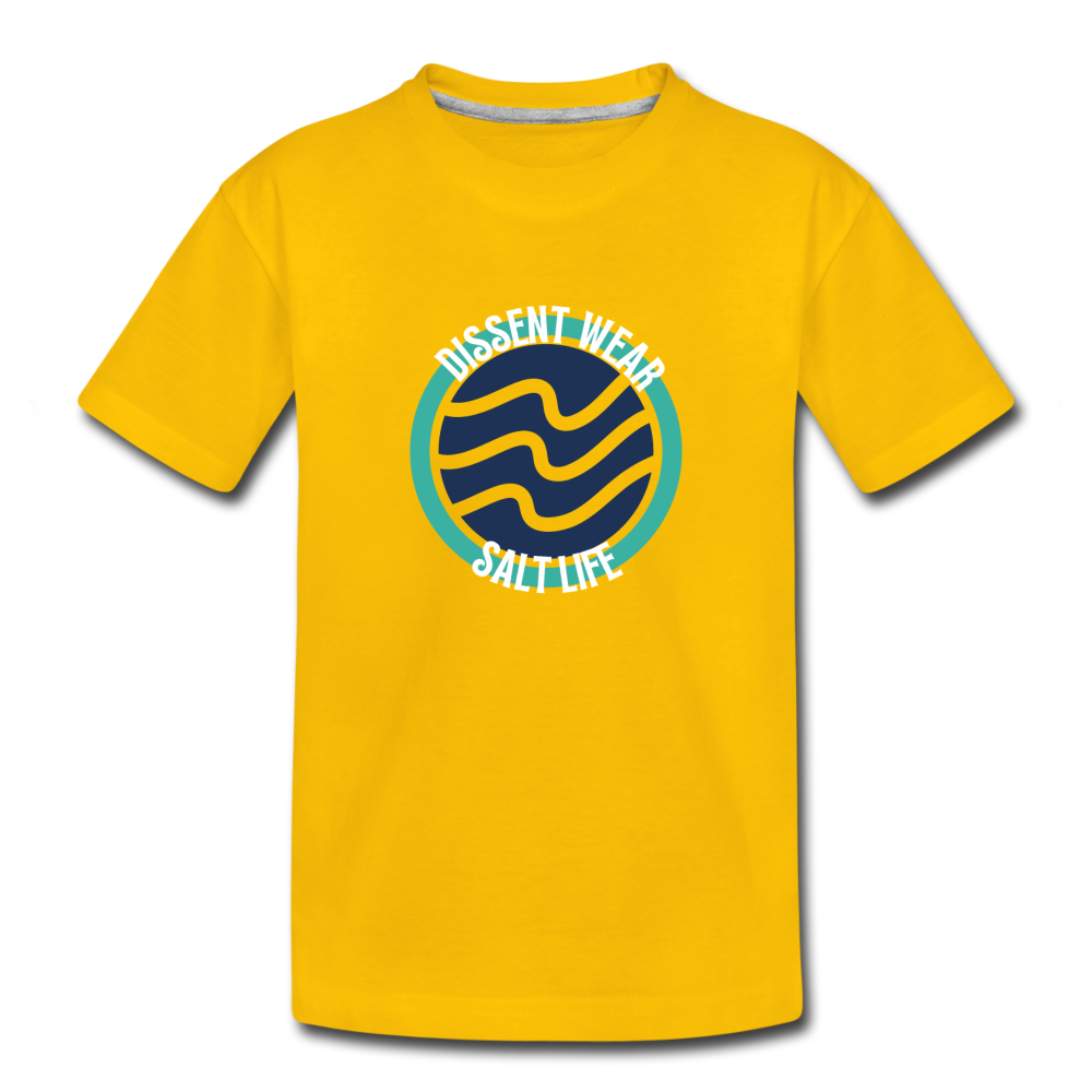 SALT LIFE WAVES TODDLER TEE - sun yellow