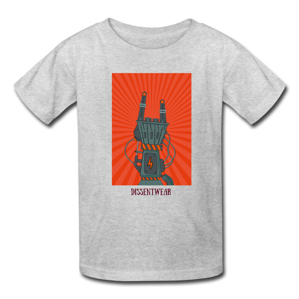 ROBOTIC ROCK HORNS YOUTH TEE - heather gray