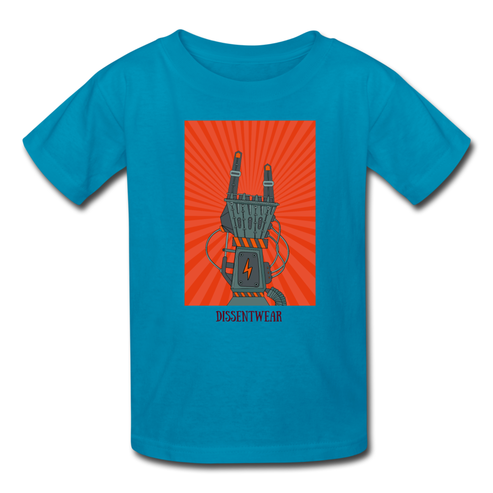 ROBOTIC ROCK HORNS YOUTH TEE - turquoise