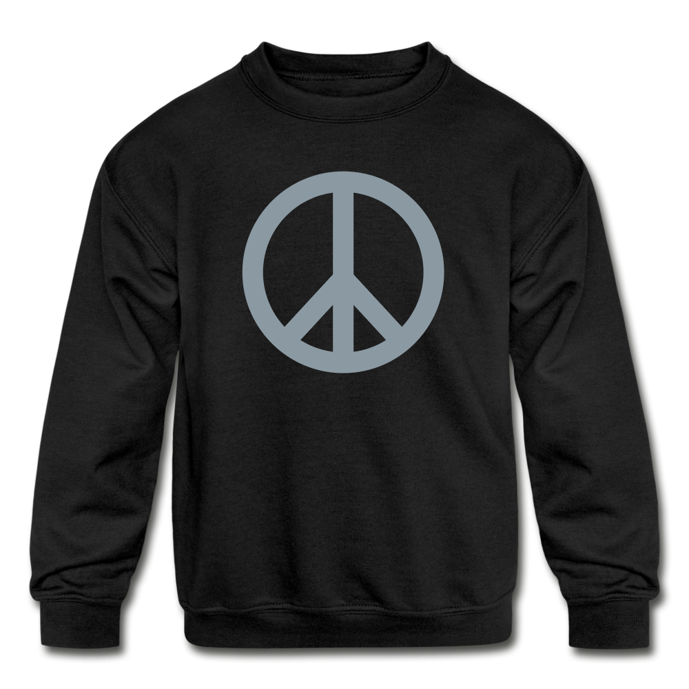 Peace Youth Crewneck Sweatshirt - black