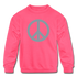 Peace Youth Crewneck Sweatshirt - neon pink