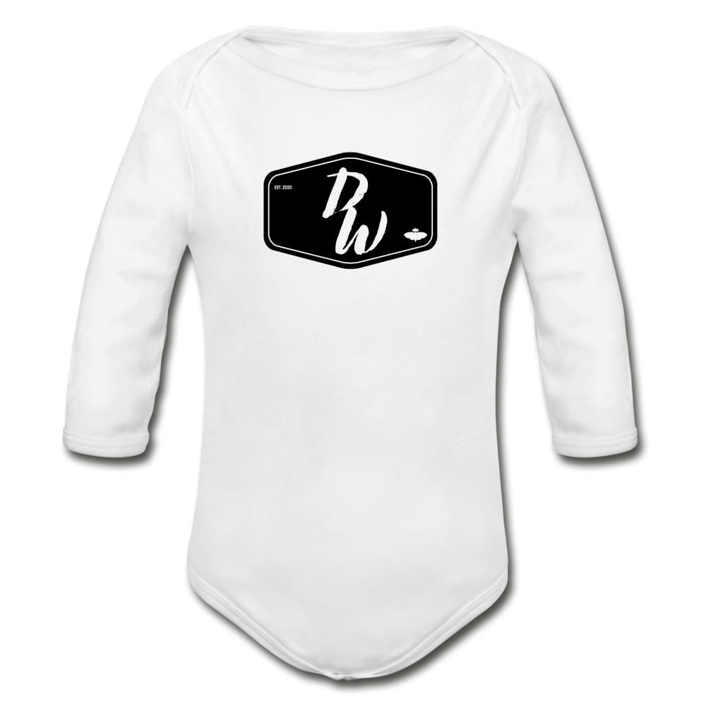 Organic Long Sleeve Baby Bodysuit - white