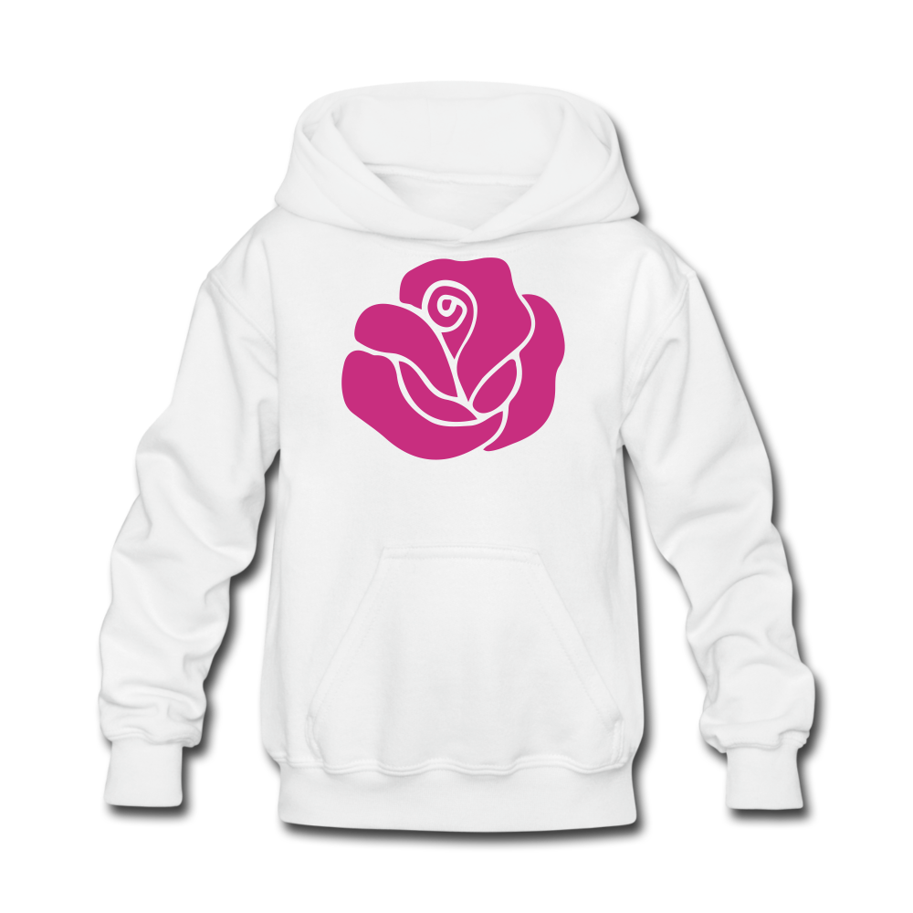 ROSE YOUTH HOODIE - white