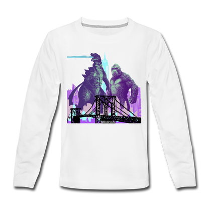 ZILLA KONG TAKE THE CITY YOUTH TEE - white