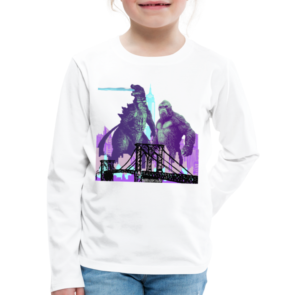 ZILLA KONG TAKE THE CITY YOUTH TEE - white