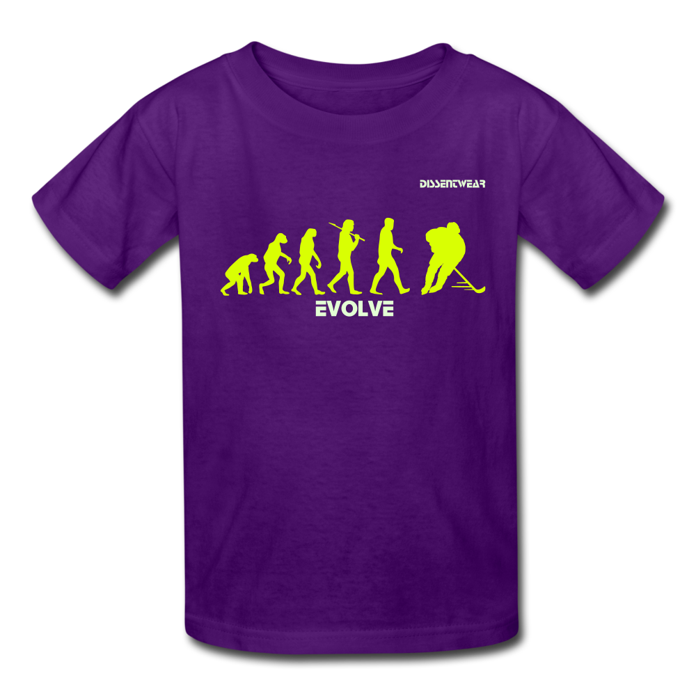 EVOLUTION OF HOCKEY YOUTH TEE - purple