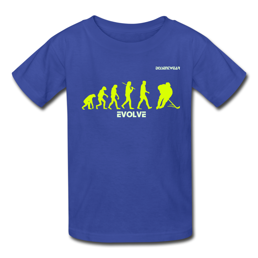 EVOLUTION OF HOCKEY YOUTH TEE - royal blue