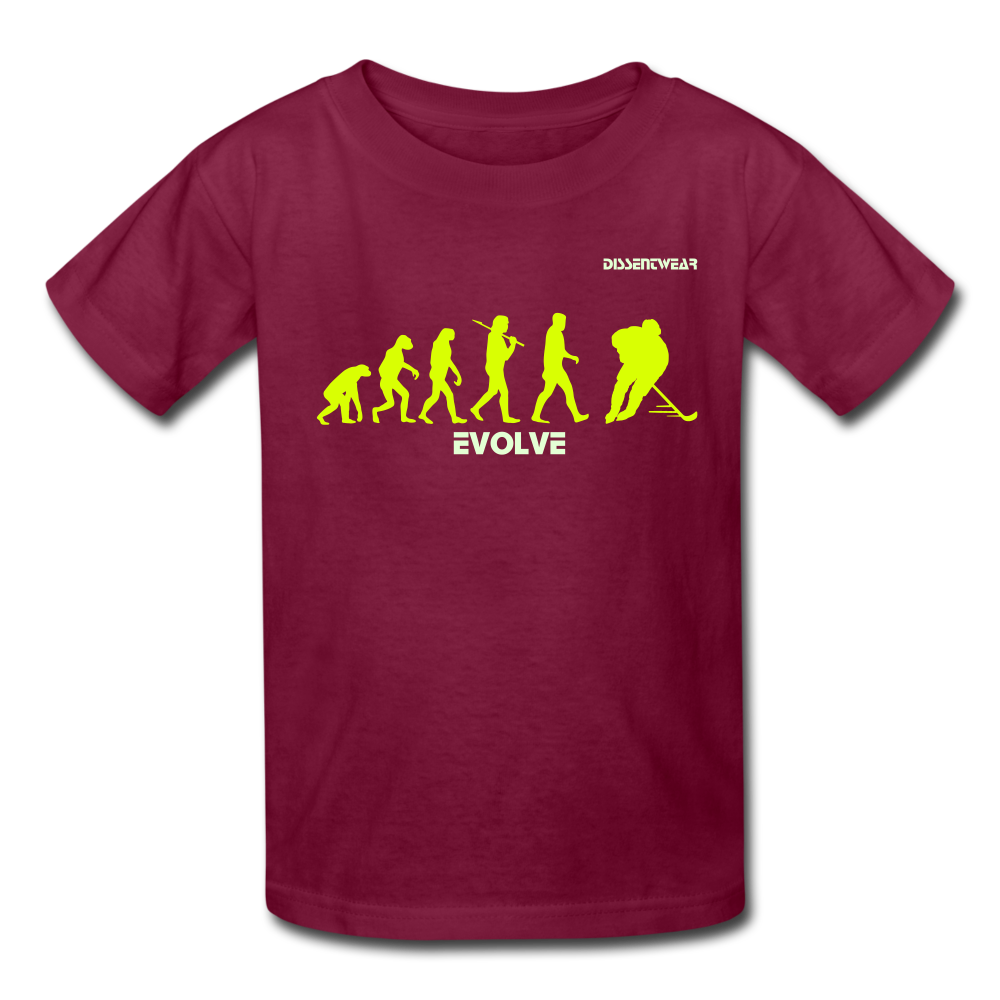 EVOLUTION OF HOCKEY YOUTH TEE - burgundy