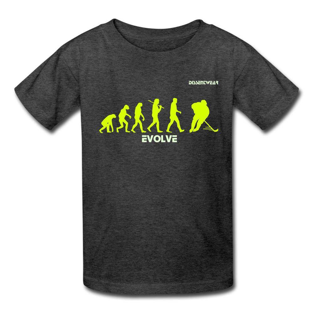 EVOLUTION OF HOCKEY YOUTH TEE - heather black