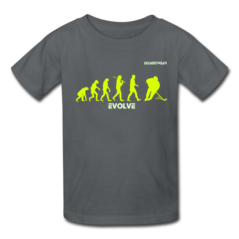 EVOLUTION OF HOCKEY YOUTH TEE - charcoal