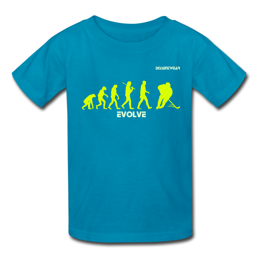 EVOLUTION OF HOCKEY YOUTH TEE - turquoise