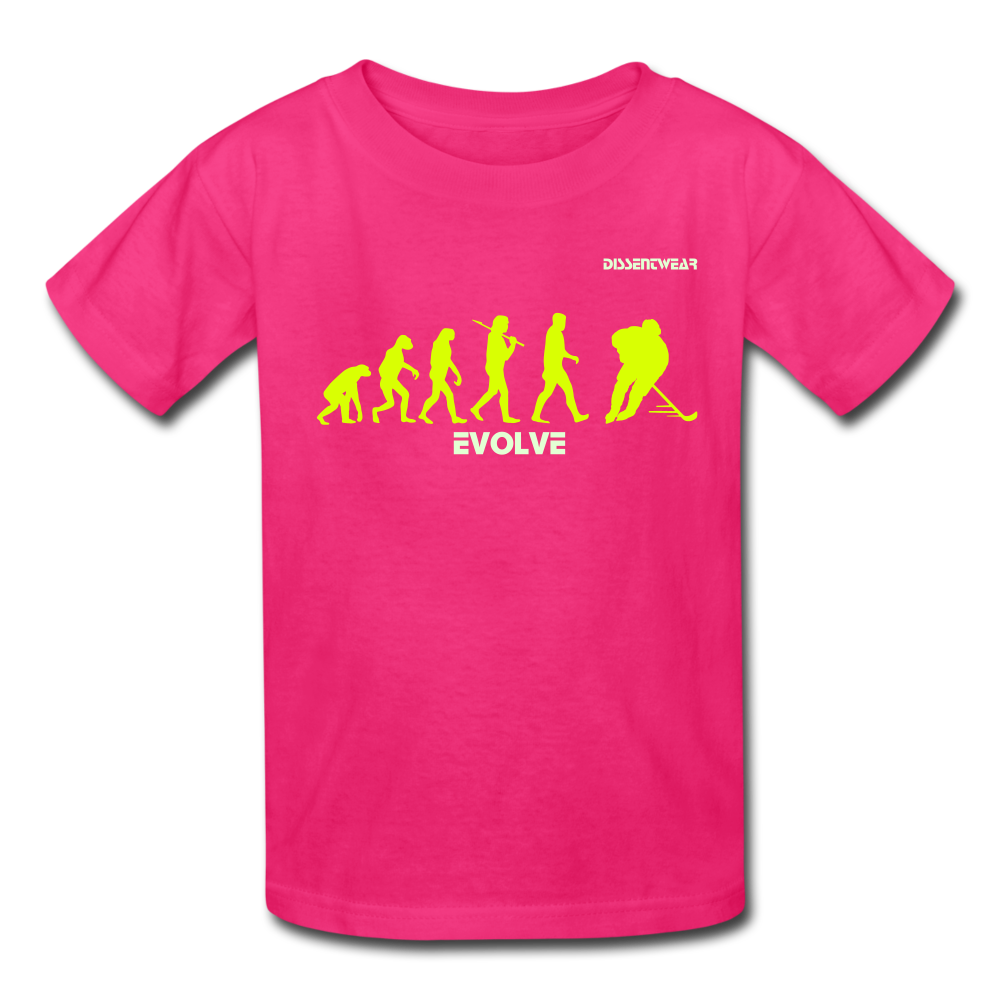 EVOLUTION OF HOCKEY YOUTH TEE - fuchsia