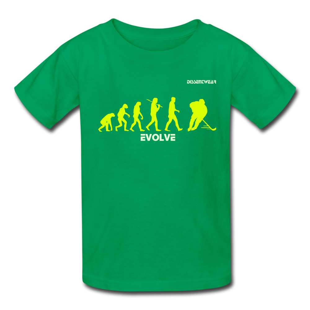 EVOLUTION OF HOCKEY YOUTH TEE - kelly green