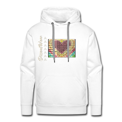 Empowerment Tie Dye Crossword Premium Hoodie - white