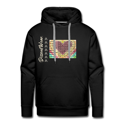 Empowerment Tie Dye Crossword Premium Hoodie - black