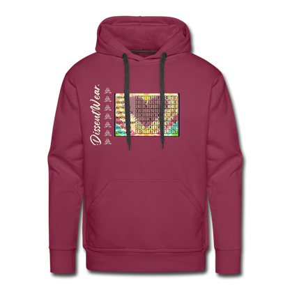 Empowerment Tie Dye Crossword Premium Hoodie - burgundy