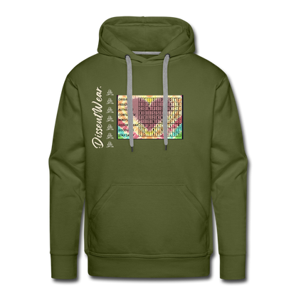 Empowerment Tie Dye Crossword Premium Hoodie - olive green