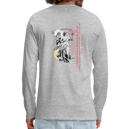 Maya Angelou- BE AMAZING- Premium Long Sleeve T-Shirt - heather gray