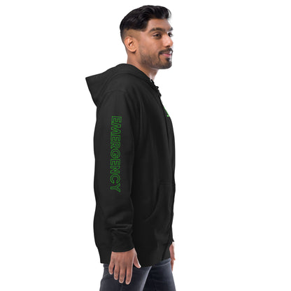 FRONT / ARM  Unisex fleece zip up hoodie