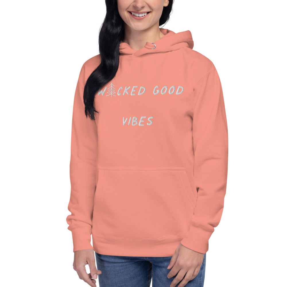 Wicked Good Vibes Embroidered Hoodie