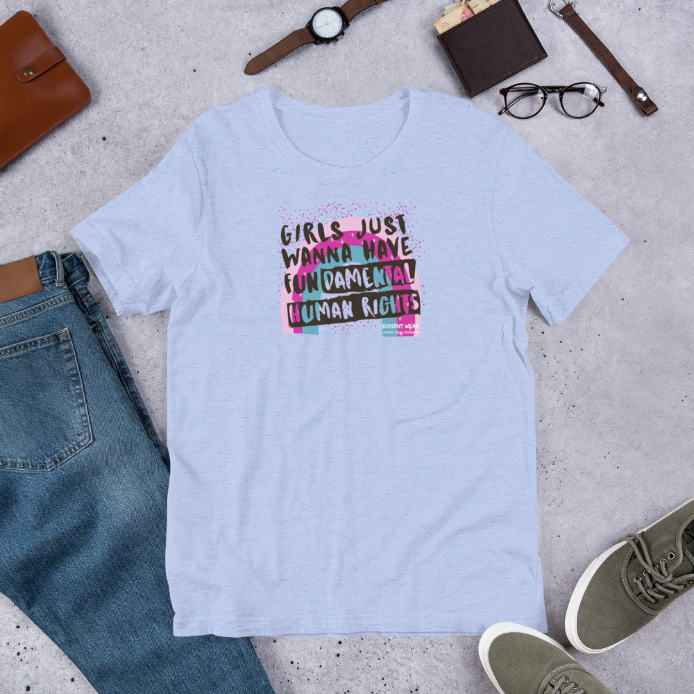 Girls Just Want to Have FUNdamental Human Rights Adult Tee