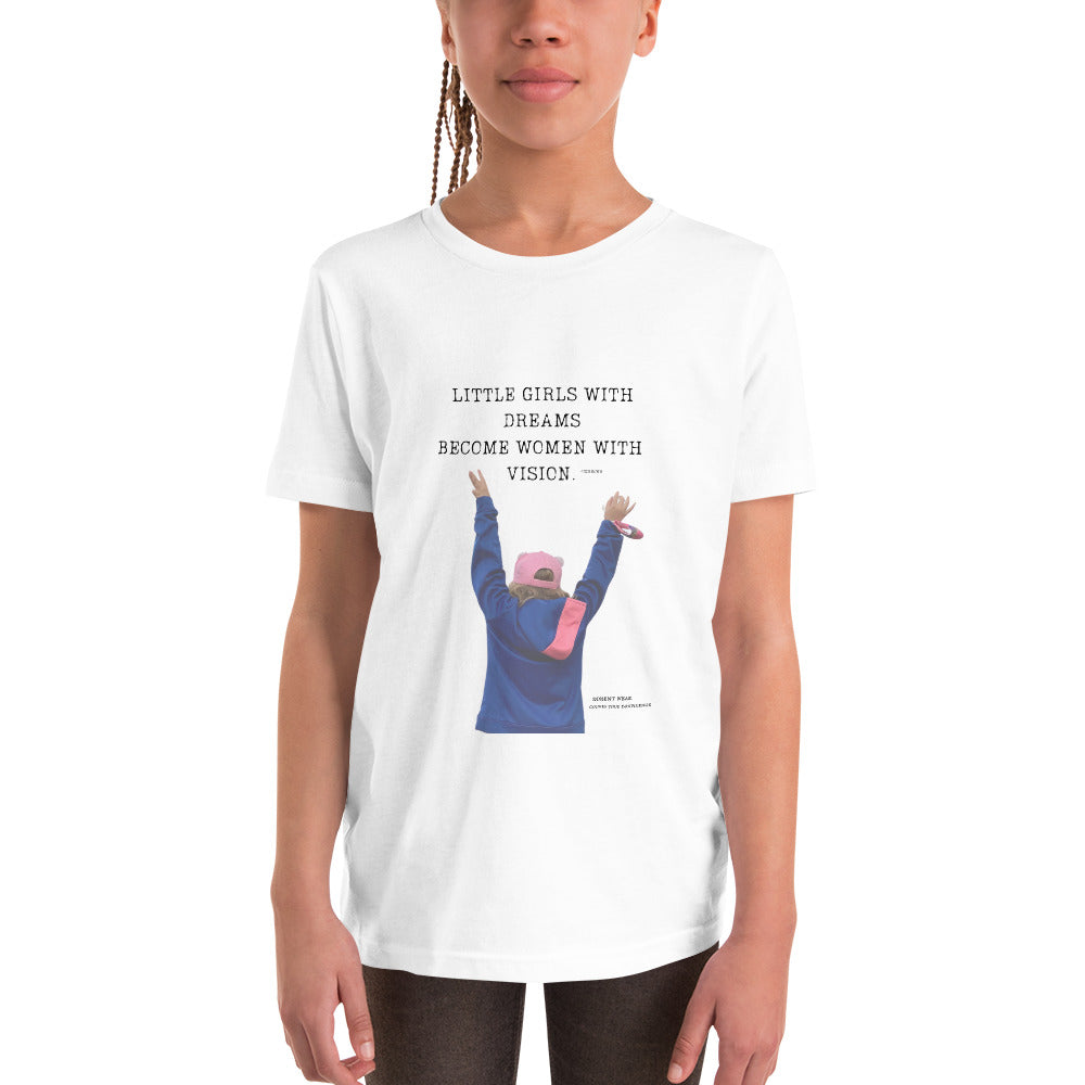 GIRLS WITH DREAMS BECOME WOMEN WITH VISION YOUTH TEE